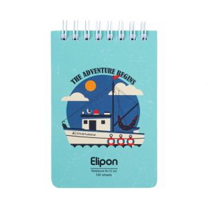 دفتریادداشت 100برگ 80*120سیمی جلدنرم فانتزی الیپون کد261کارتن144عددی