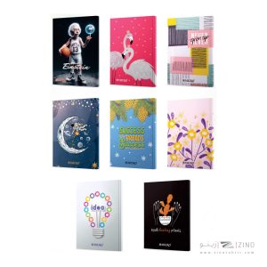 دفتریادداشت120برگ12*17جلدسخت ته چسب میکرو کدJ2