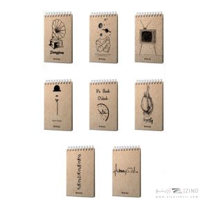 دفتریادداشت17*12 کرافت سیمی جلد سخت میکرو کدF19