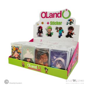 دفتر یادداشت 80 برگ فنری 12*8  با استیکر سری کیتی رز الند رگلام 48 عددی کد KTR80-0812