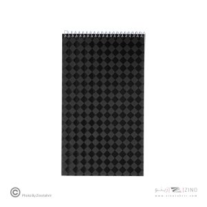 دفتریادداشت80برگ خبرنگاری سیم از بالا جلد طلق(13/5*23/5) سوپربایند