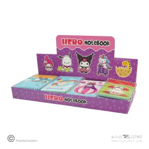 دفتریادداشت سیم از بالا حاشیه دار هیرو طرح فانتزی