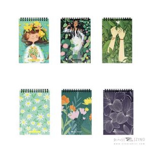 دفتریادداشت80برگ20*12سیم از بالا هیرمندپیپر