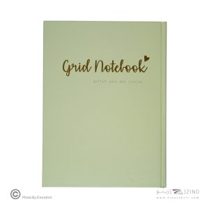 دفتر100برگ شطرنجی A4 ته دوخت جلد سخت طلاکوب/نقره برگ سری کیوت پالت کد70601