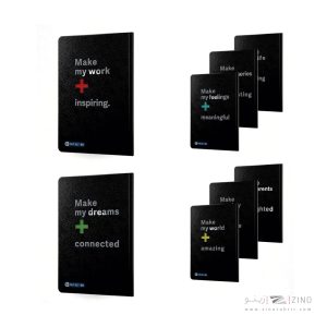 دفتر80برگ21*14 ته چسب (کاغذ رنگی بی خط) اکستریم نوت میکرو کدJ58