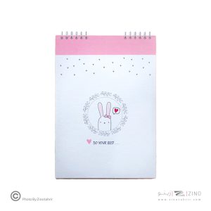 دفتر25برگی B5سایز175*250 کاغذسفیدآبرنگی خرگوشی برگ سری بانی استایل  کد70801