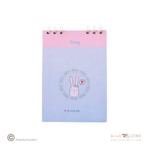 دفتر25برگی B6سایز125*175 کاغذرنگی ابرنگی خرگوشی برگ سری بانی استایل کد70853