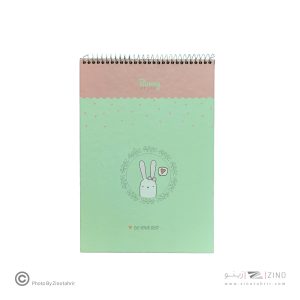 دفتر25برگی B5سایز175*250 کاغذرنگی آبرنگی خرگوشی برگ سری بانی استایل کد70803