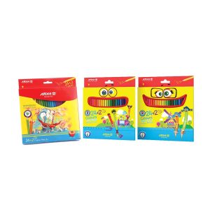 مدادرنگی24رنگ جعبه مقوایی آریا کد3017ـ 3098*120عدد*