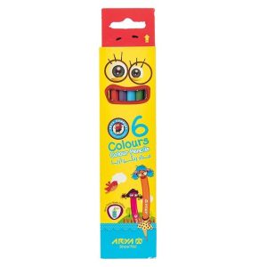 مدادرنگی6رنگ جعبه مقوایی کوتاه آریا کد3071