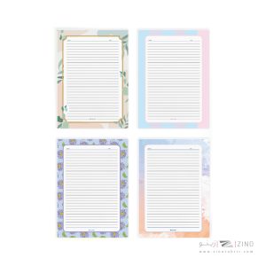 کاغذA4 خطدار50برگ فانتزی طرح دار میکرو کدJ52