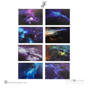 کاغذ کادو دورو ساده برگ سری کهکشانی  کد76105