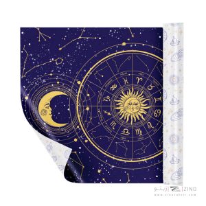 کاغذ کادو دورو ایمان طرح گلکسی ومپ2 کد0348