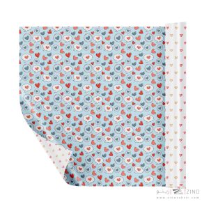 کاغذ کادو دورو ایمان طرح قلب یووی1کد0353