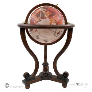 کره جغرافیایی سایز30پایه چوبی کنار مبلی ایده کد131