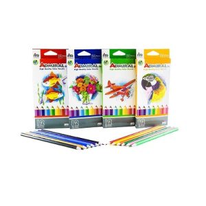 مدادرنگی12رنگ جعبه مقوایی پلیمری ادمیرال