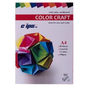 مقوا 5رنگ 180گرم50برگ A4کلیپس