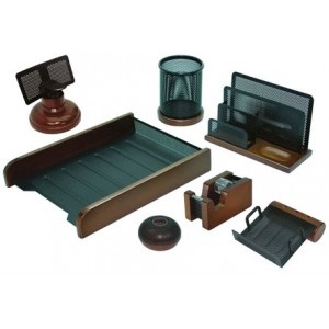 ست رومیزی 7تکه باکازیه چوب وفلز