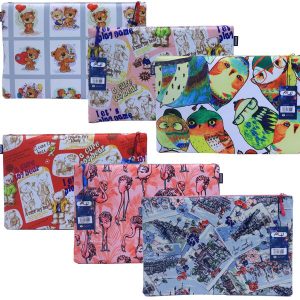 پاکت پارچه ای A4 زیپ دار فانتزی لیام کدL-3084