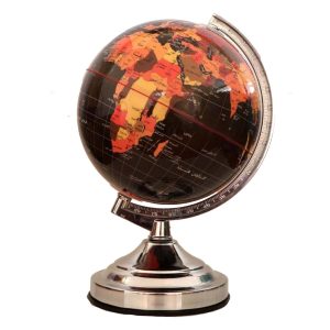 کره جغرافیایی سایز20 پایه کلاسیک مشکی فارسی ایده