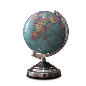 کره جغرافیایی سایز14 پایه کلاسیک آبی فارسی ایده