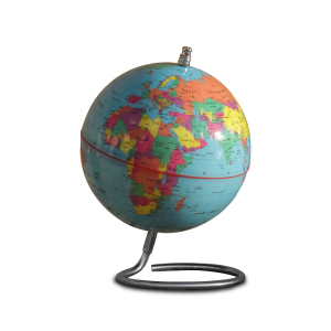 کره جغرافیایی سایز20 پایه هندسی آبی فارسی ایده