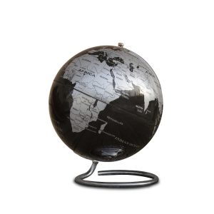 کره جغرافیایی سایز20 پایه هندسی نقره ای لاتین ایده