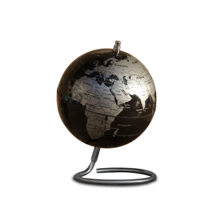 کره جغرافیایی سایز20 پایه هندسی طلایی لاتین ایده