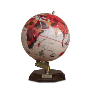 کره جغرافیایی سایز20 پایه چوبی8ضلعی ایده کد114