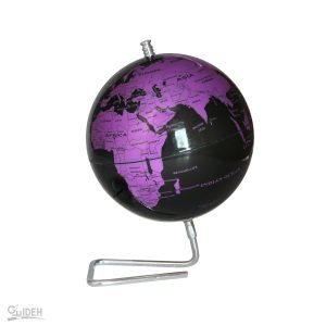 کره جغرافیایی سایز20 پایه کلاسیک چراغ دار سرخابی لاتین ایده