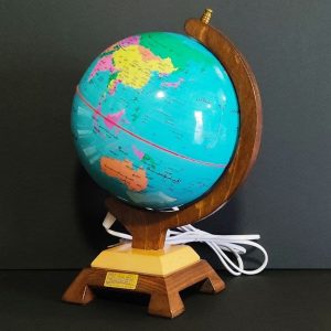 کره جغرافیایی سایز20 پایه چوبی برج ایفل چراغ دار ایده کد119