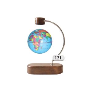 کره جغرافیایی سایز14 پایه چوبی گردمغناطیس/ معلق  ایده کد120